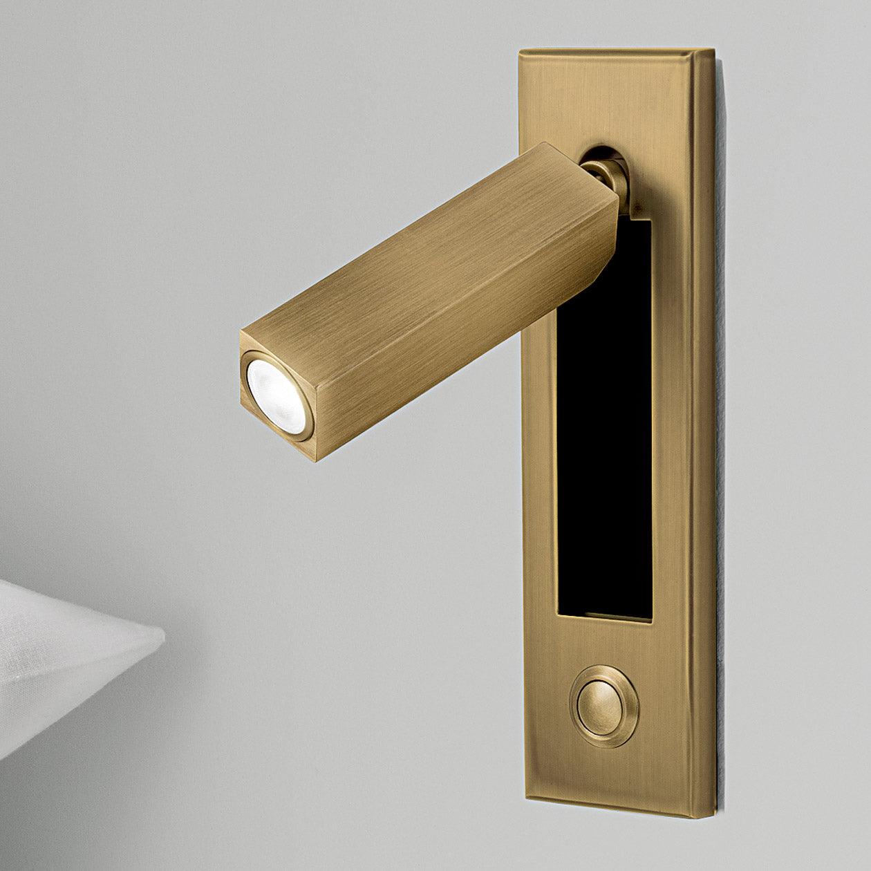 Embedded Bedside Reading Spotlight Wall Light With Adjustable Head