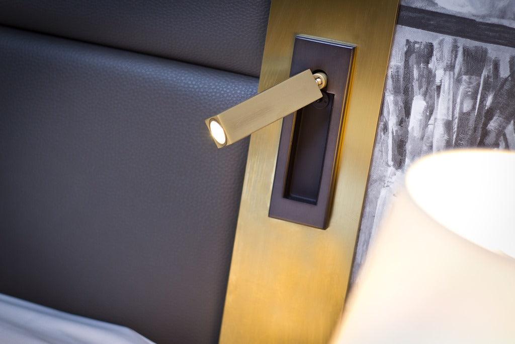 Embedded Bedside Reading Spotlight Wall Light With Adjustable Head