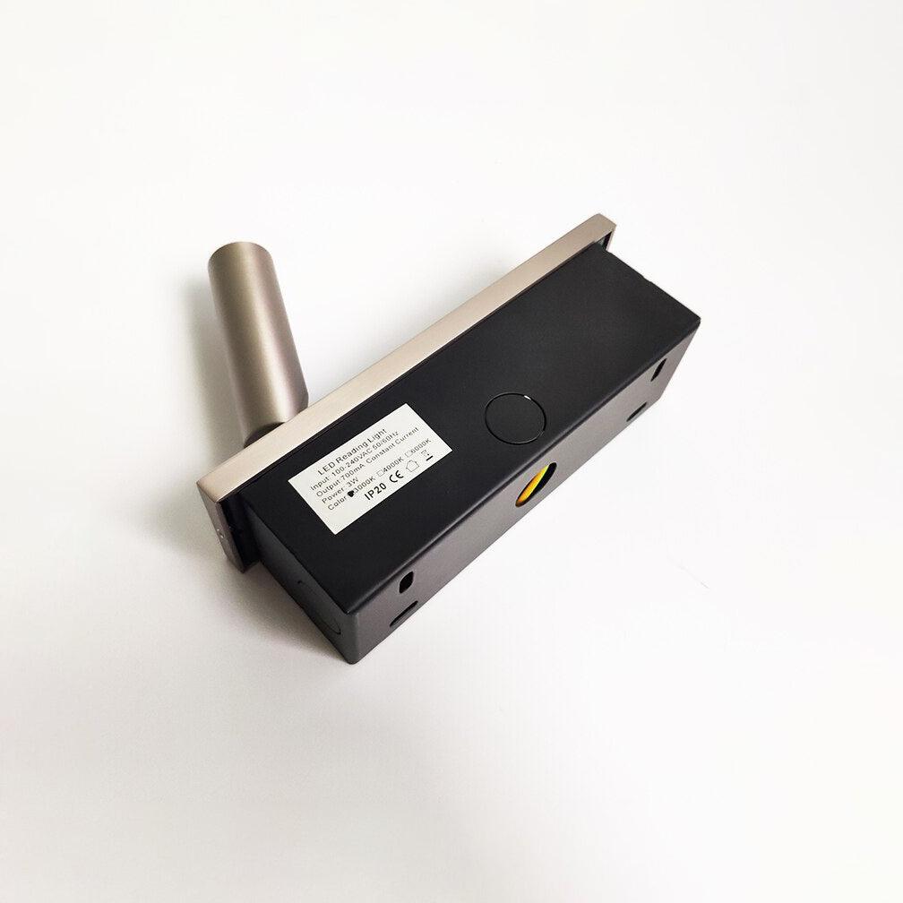 Embedded Bedside Reading Spotlight Wall Light With Adjustable Head