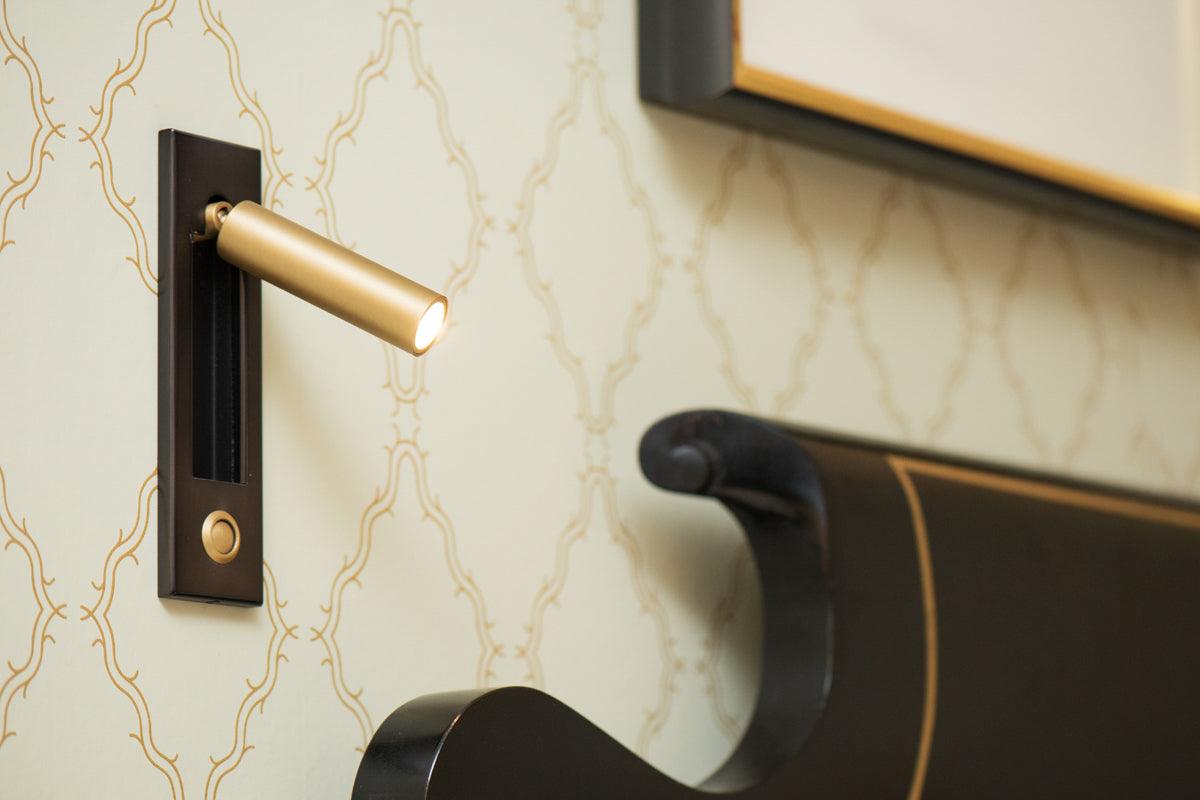 Embedded Bedside Reading Spotlight Wall Light With Adjustable Head