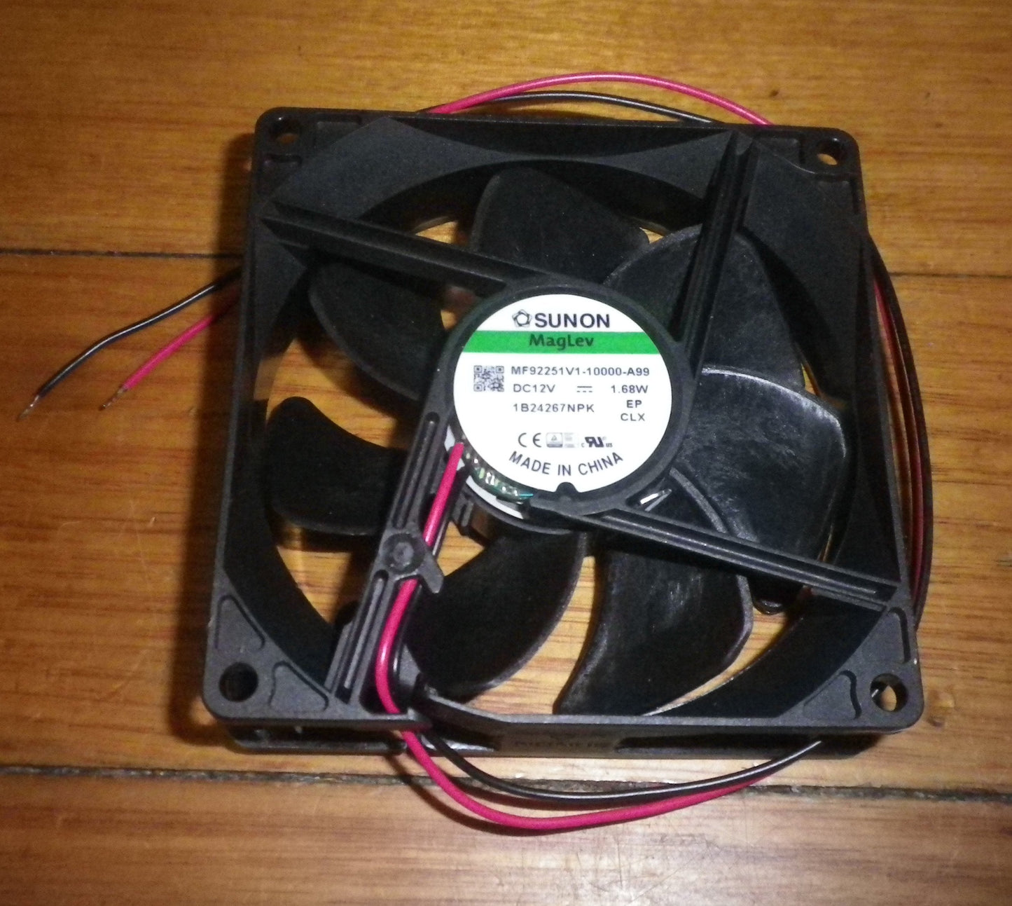 Sunon 92mm Case, Power Supply Cooling Fan Part # FAN9225-12-301