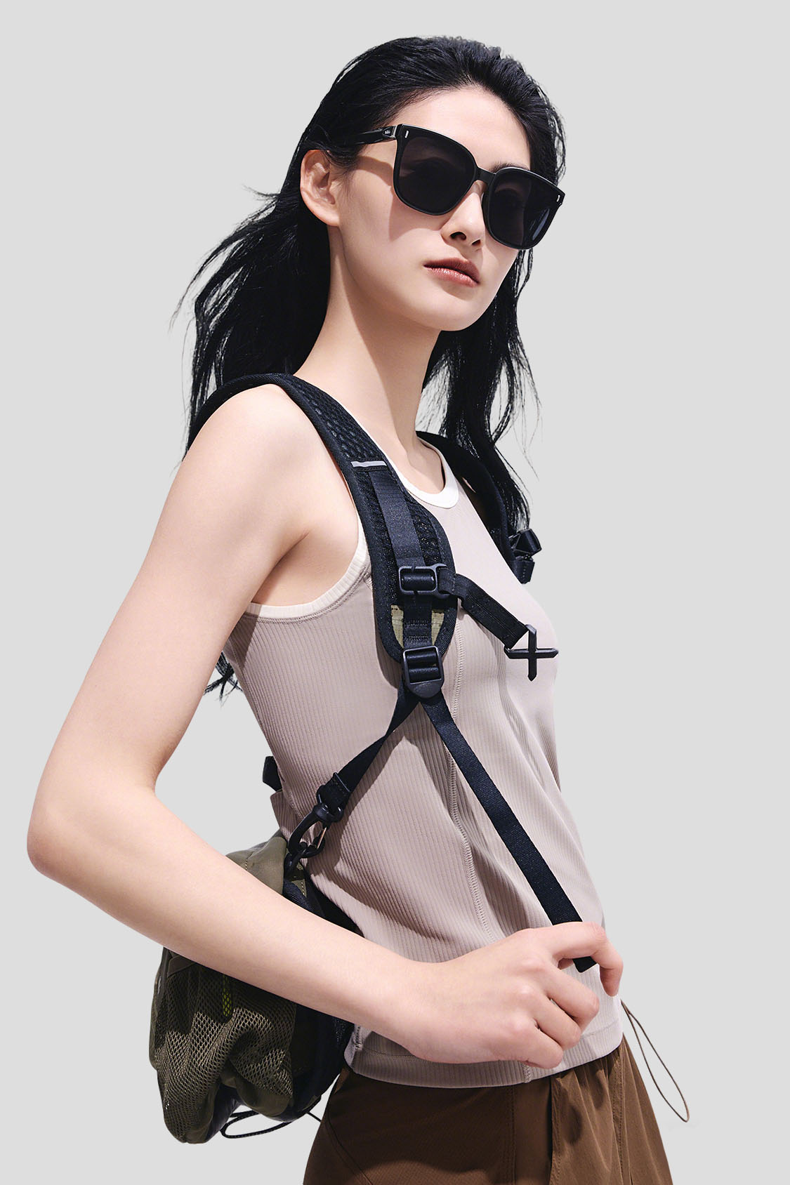 Oversized Square-Round Frame Sunglasses UV 400 FD025