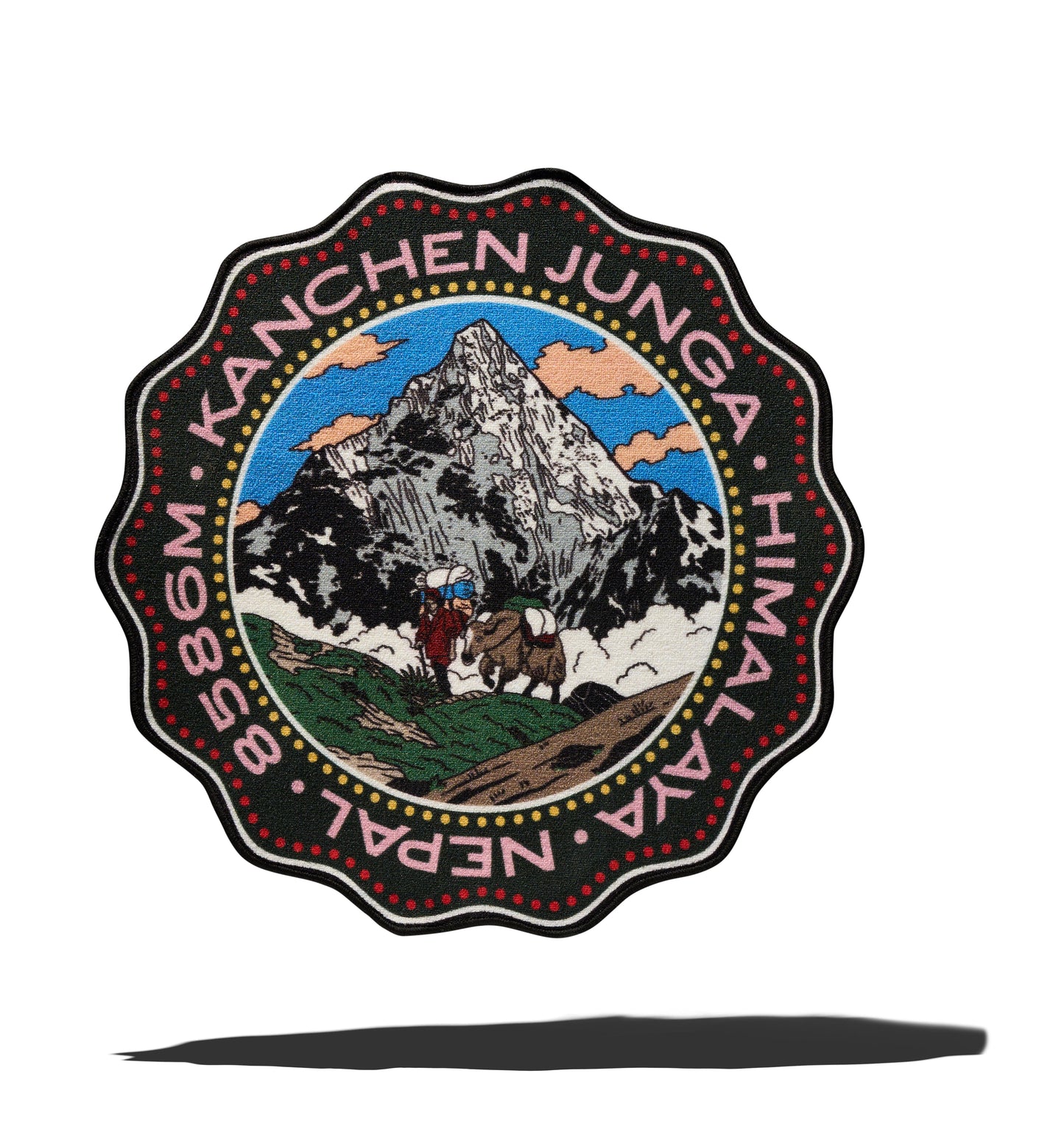 SEAL-SHAPED MOUNTAIN RUG: KACHENJUNGA