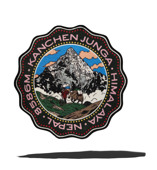 SEAL-SHAPED MOUNTAIN RUG: KACHENJUNGA