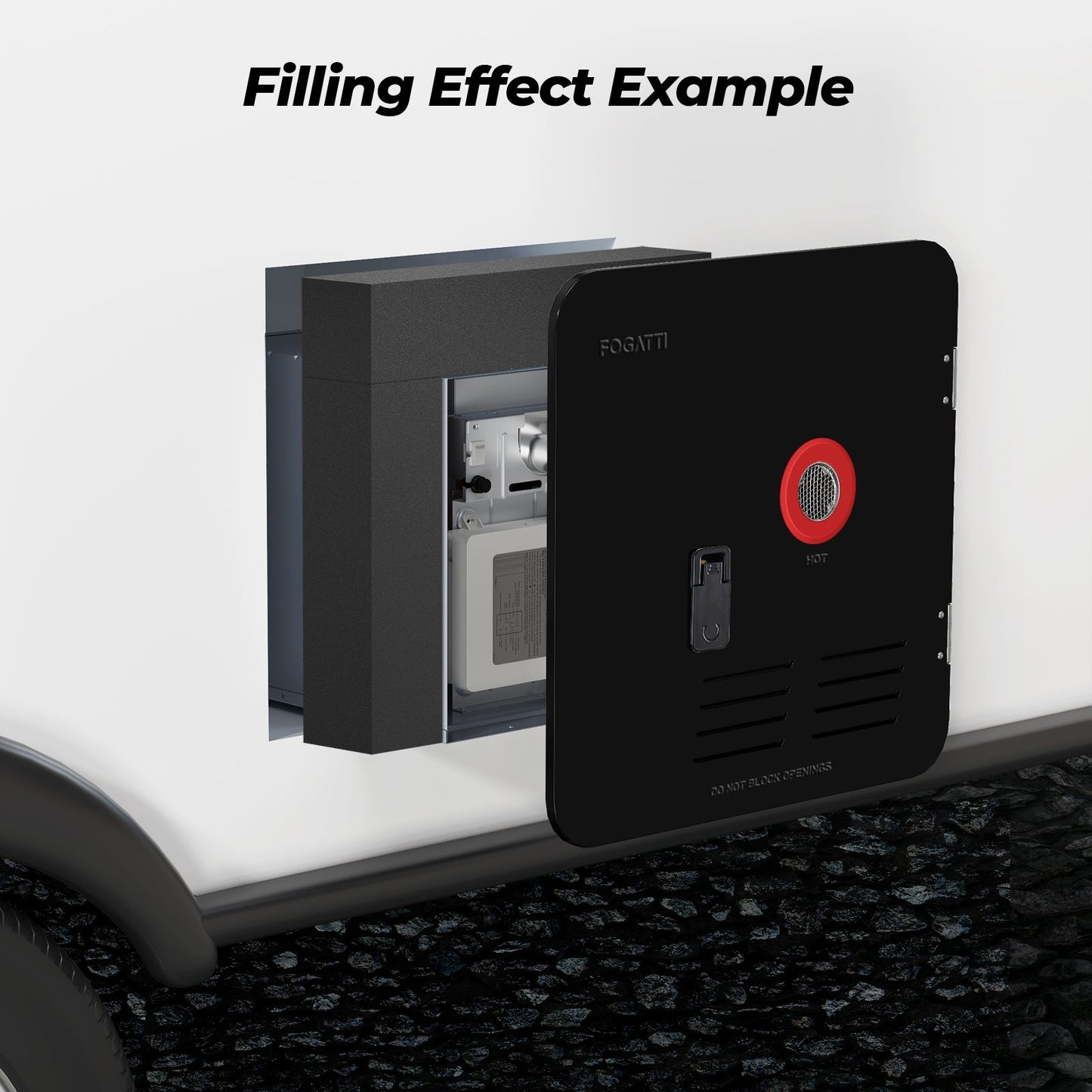 FOGATTI RV Water Heater Installation Filling Block (Single-pack), Compatible with 18 x 18 inches RV Water Heater Door