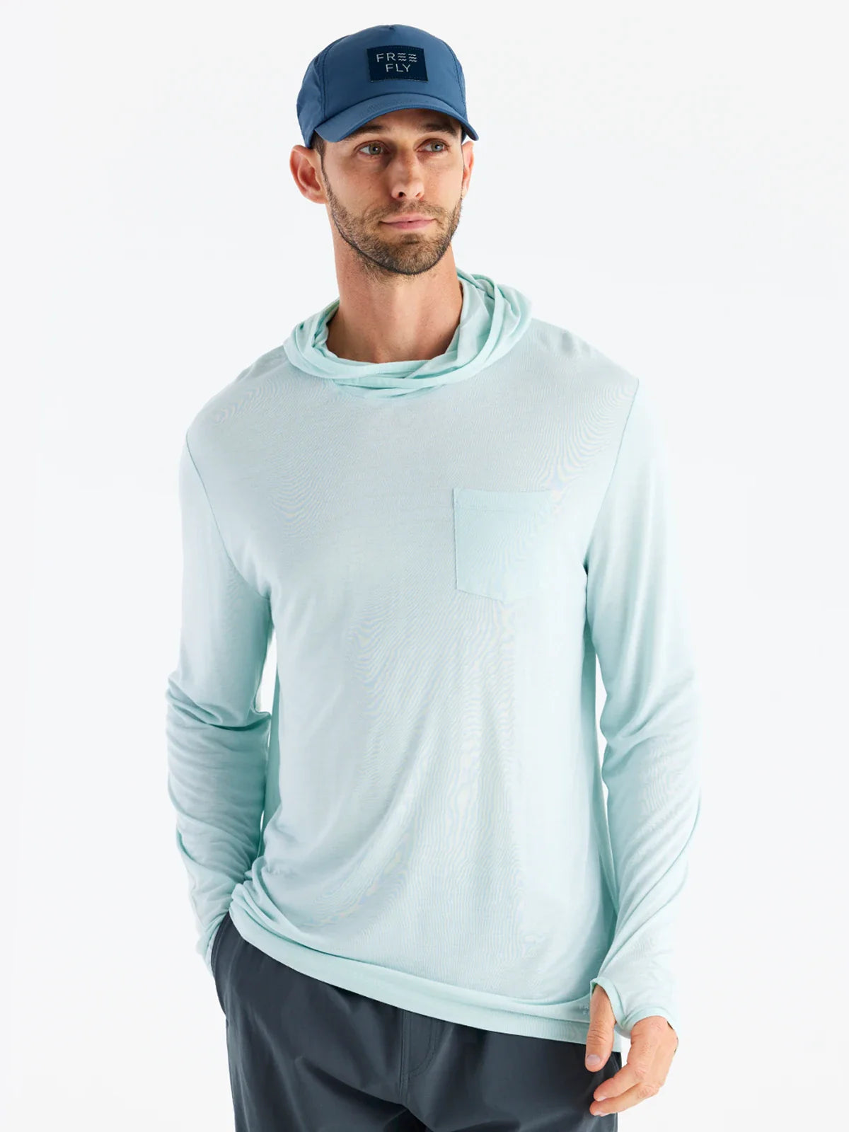 Men's Bamboo Lightweight Hoodie - Glacier