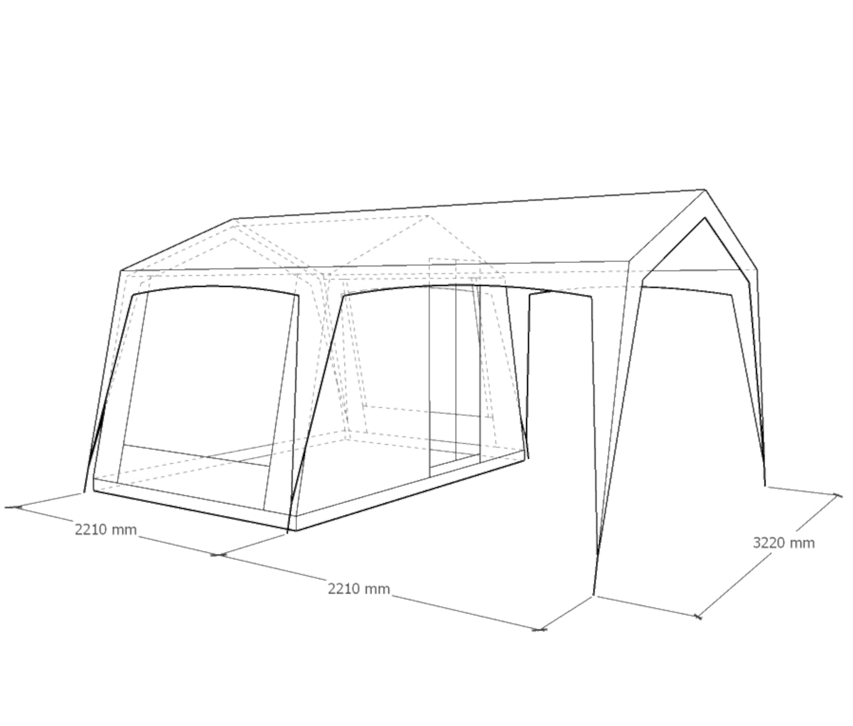 FVELDT Camper | 3 Person | Single room all-weather canvas camping tent