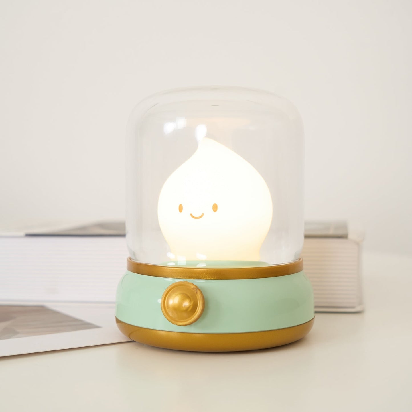 Flame-Effect LED Bedside Table Lamp With Soft Ambient Glow