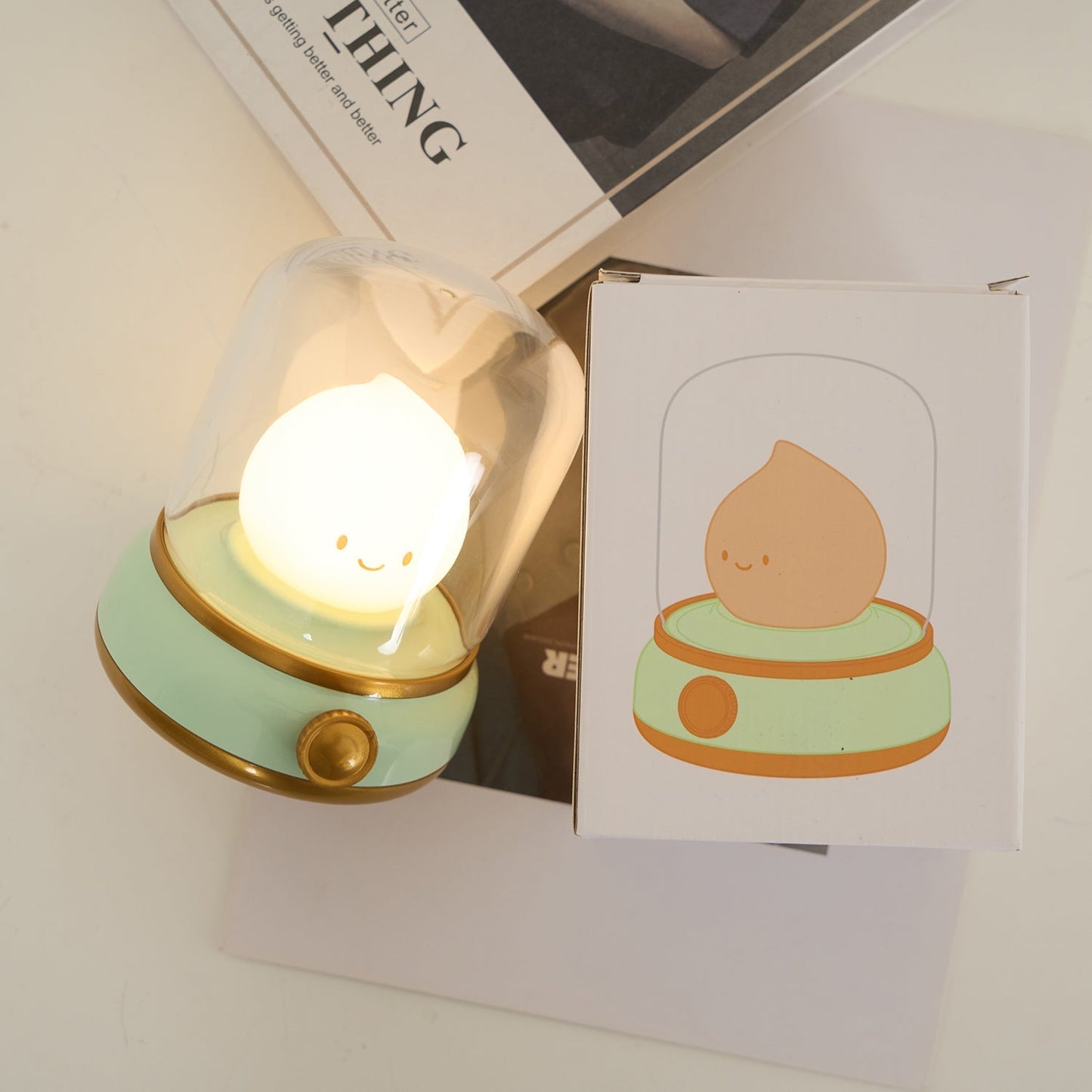 Flame-Effect LED Bedside Table Lamp With Soft Ambient Glow