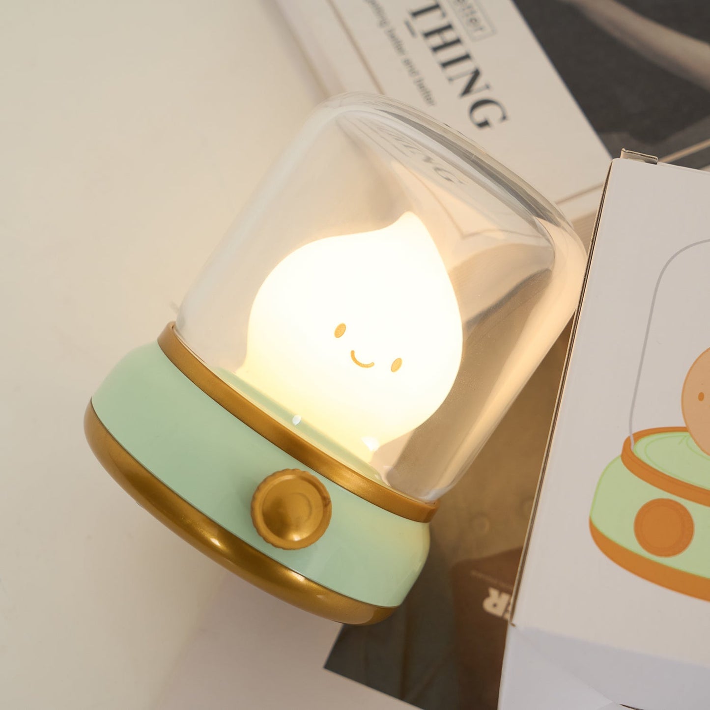 Flame-Effect LED Bedside Table Lamp With Soft Ambient Glow