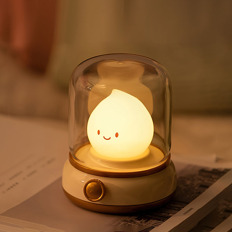 Flame-Effect LED Bedside Table Lamp With Soft Ambient Glow