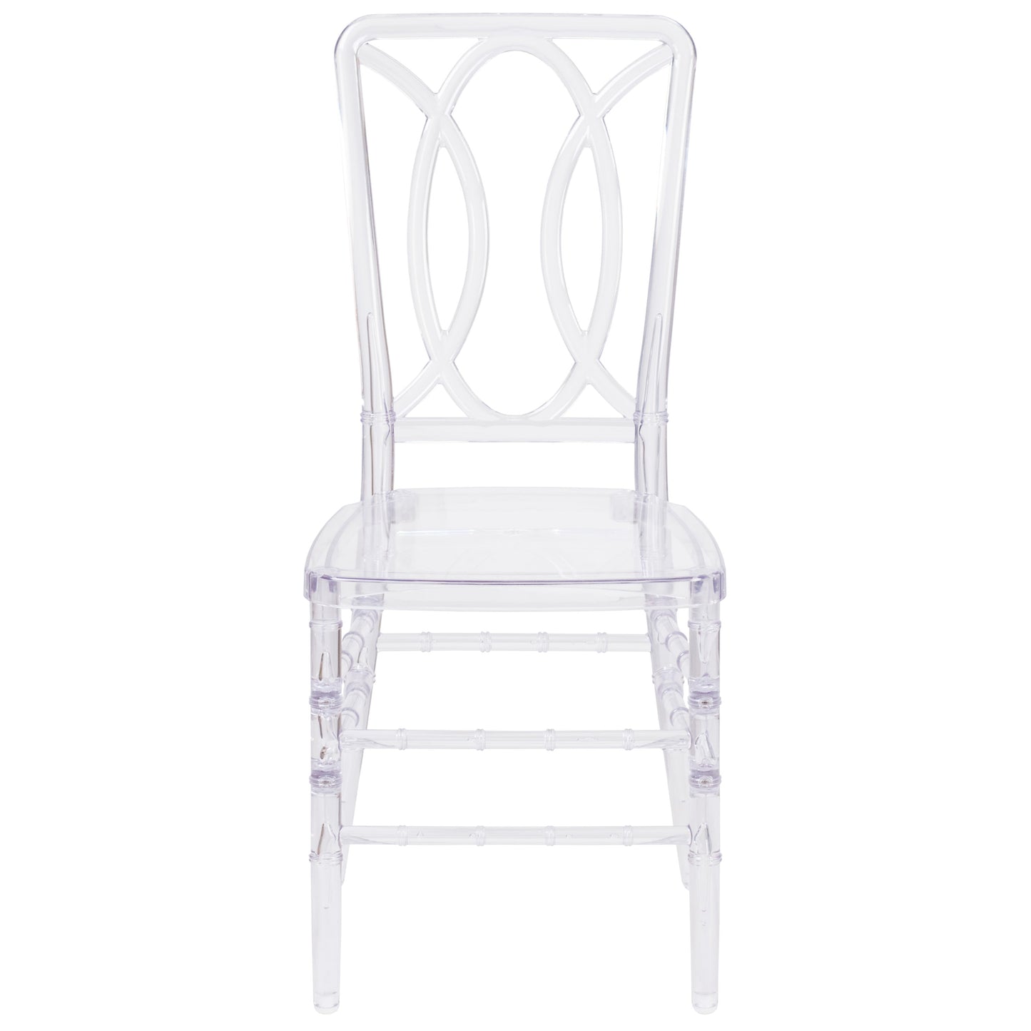 Flash Elegance Transparent Stacking Chair with Designer Back - Event Chair - UV Resistant