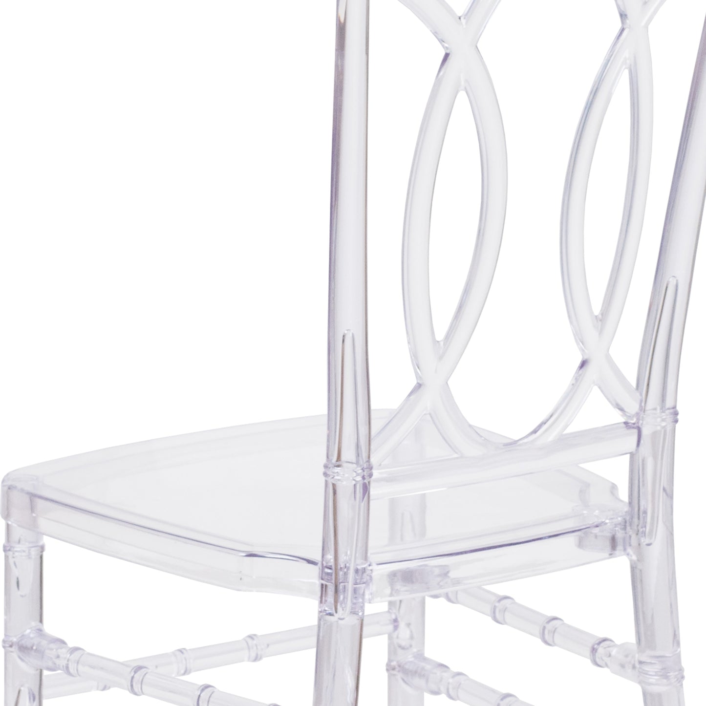 Flash Elegance Transparent Stacking Chair with Designer Back - Event Chair - UV Resistant