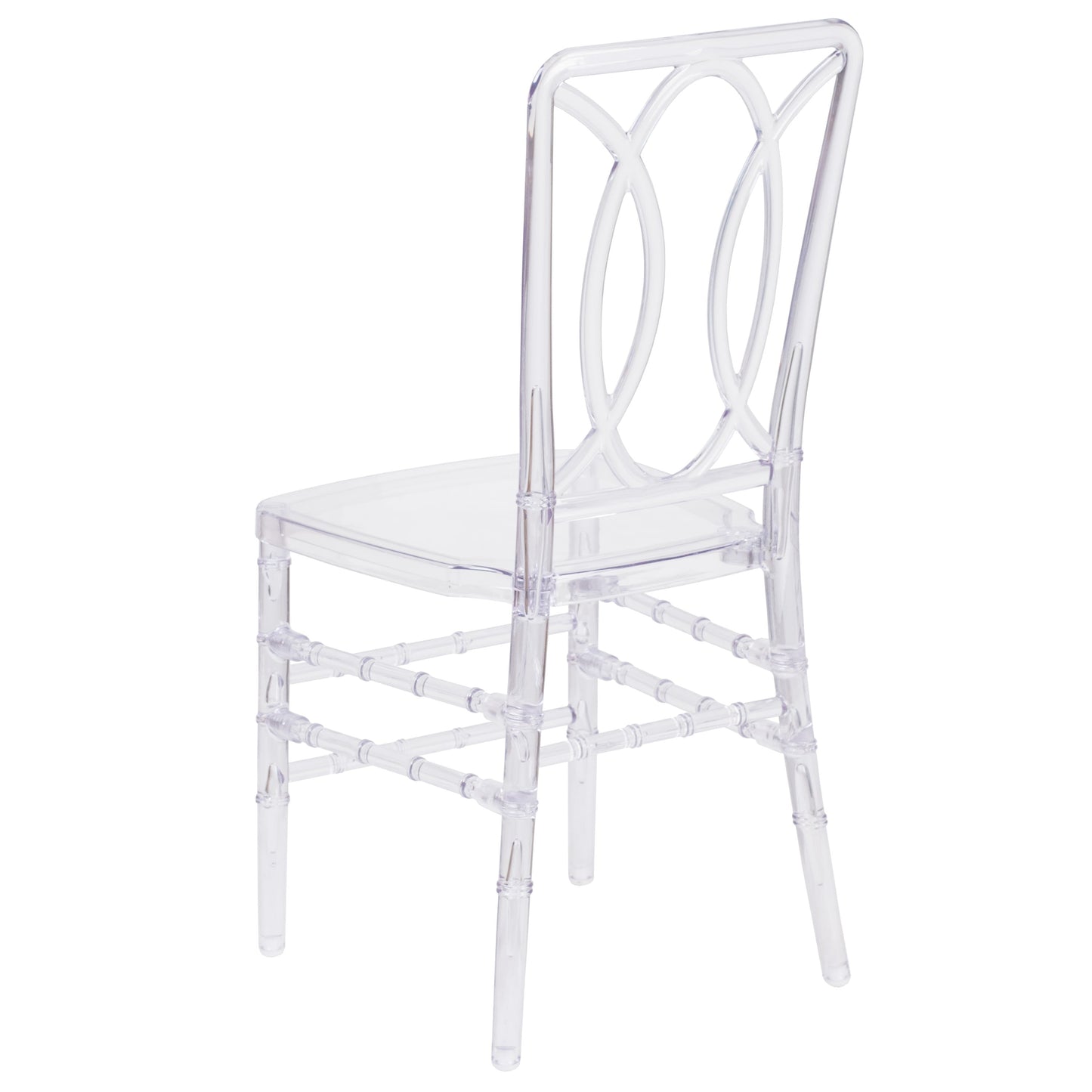Flash Elegance Transparent Stacking Chair with Designer Back - Event Chair - UV Resistant