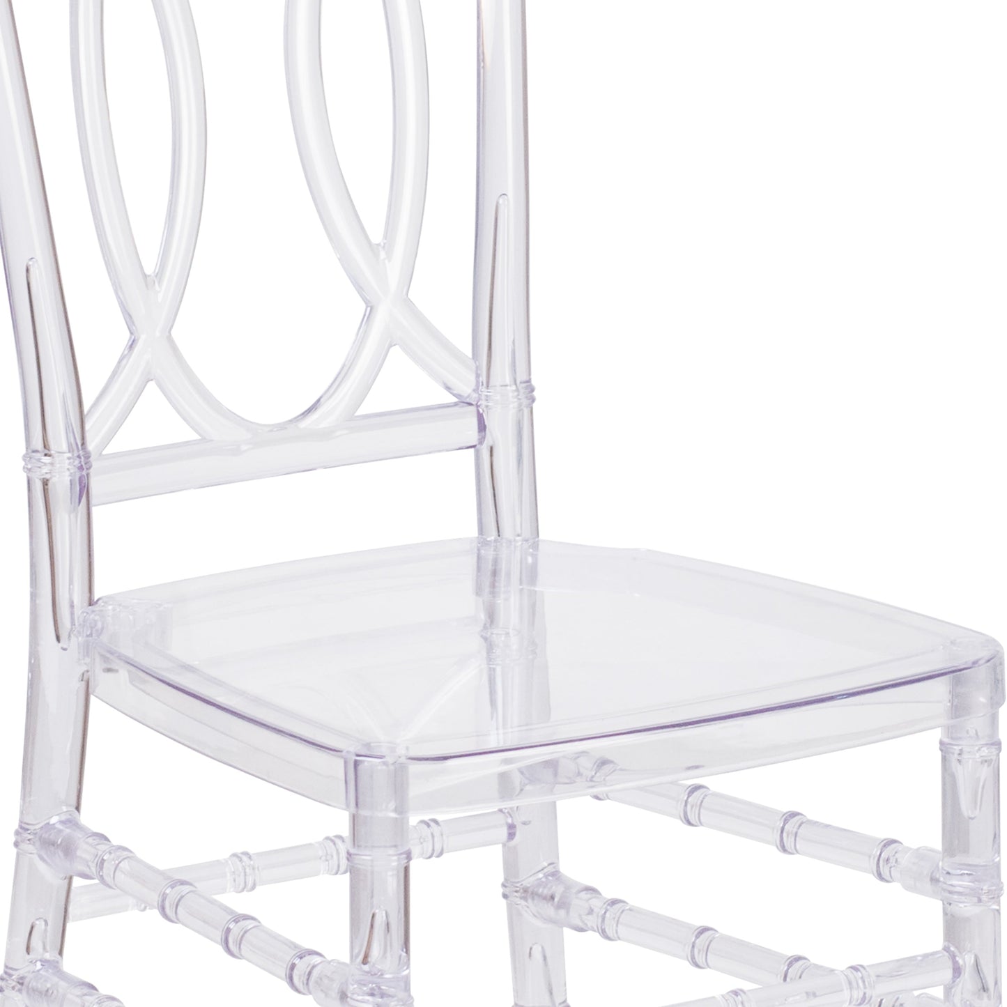 Flash Elegance Transparent Stacking Chair with Designer Back - Event Chair - UV Resistant