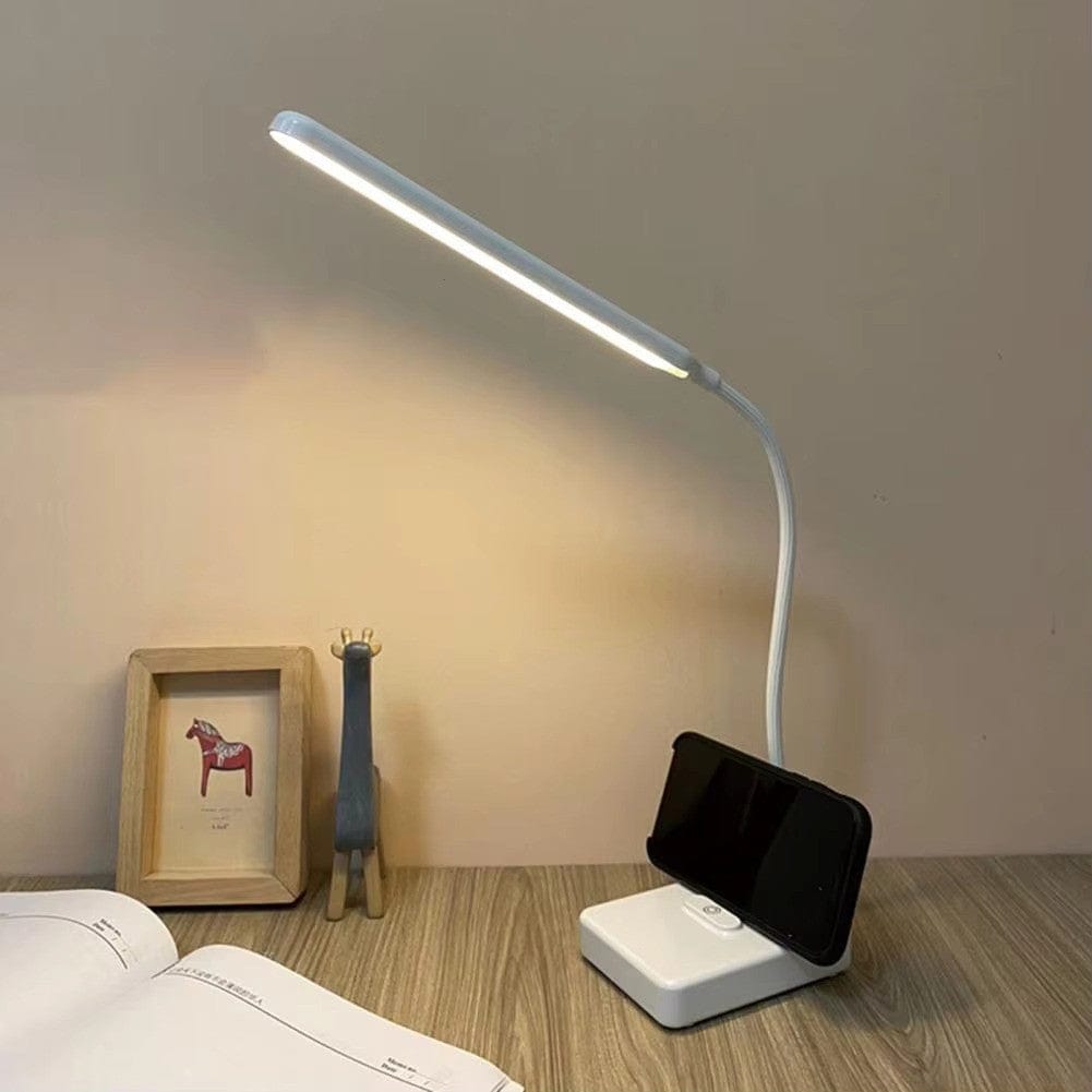Desk Lamp USB Rechargeable Flexible Arm Dimmable LED Reading Light
