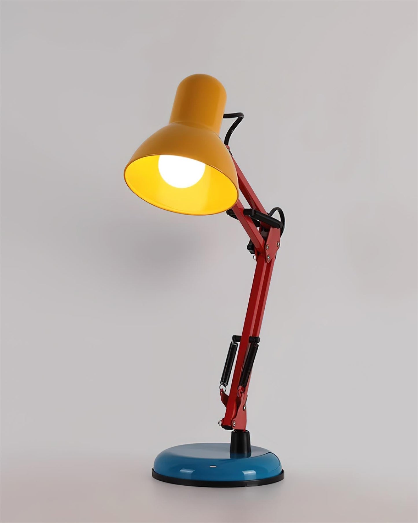 Adjustable Articulating Arm Table Lamp With Conical Shade