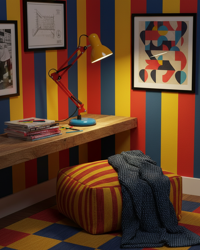 Adjustable Articulating Arm Table Lamp With Conical Shade