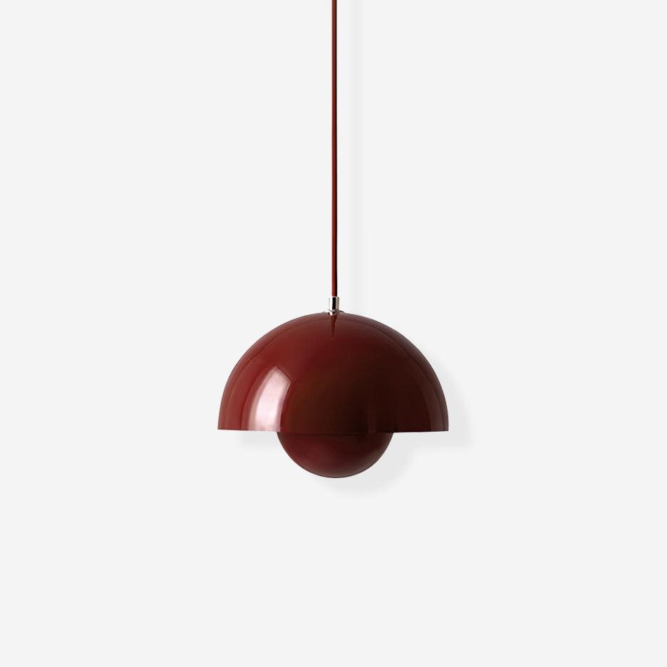 Dome Shade Pendant Light With Floating Globe Diffuser