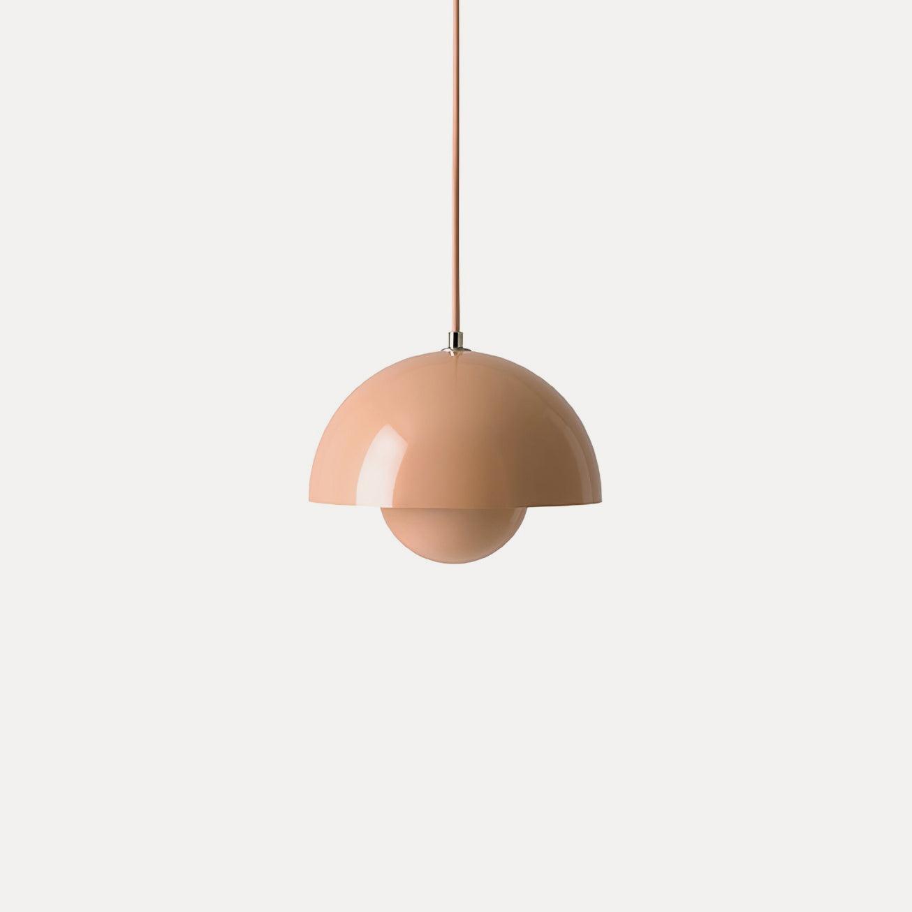 Dome Shade Pendant Light With Floating Globe Diffuser