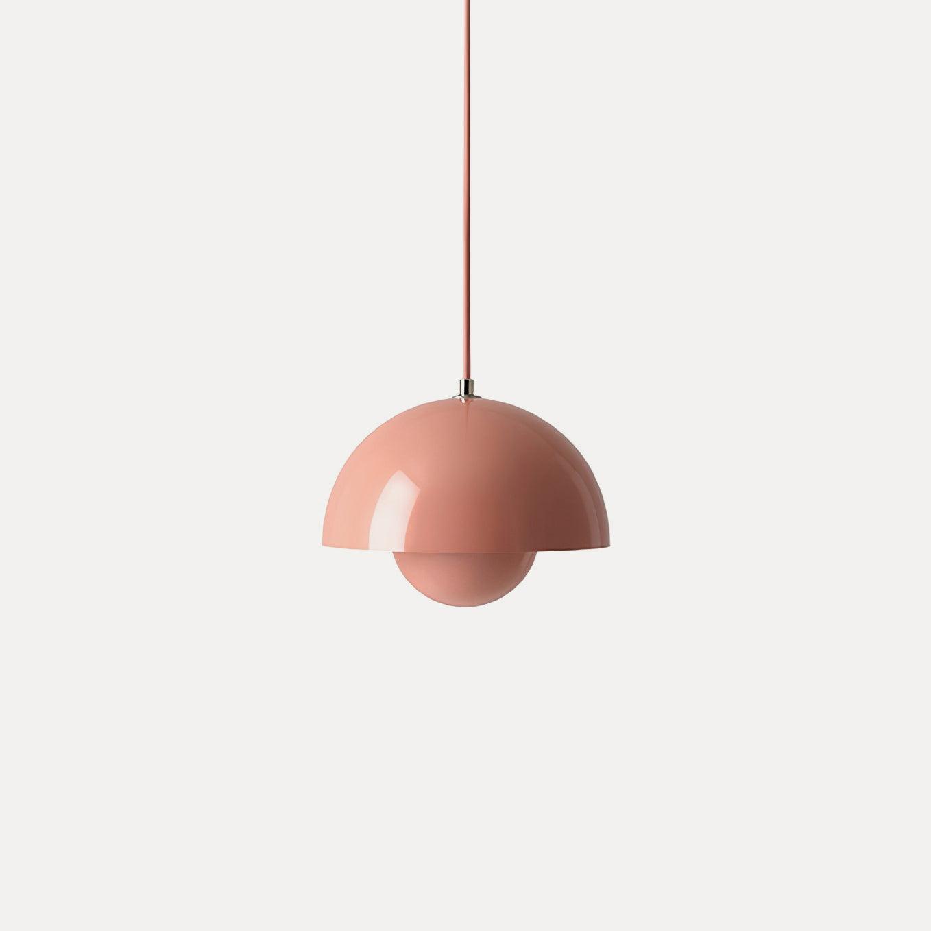 Dome Shade Pendant Light With Floating Globe Diffuser