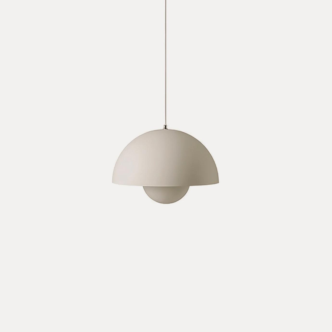 Dome Shade Pendant Light With Floating Globe Diffuser