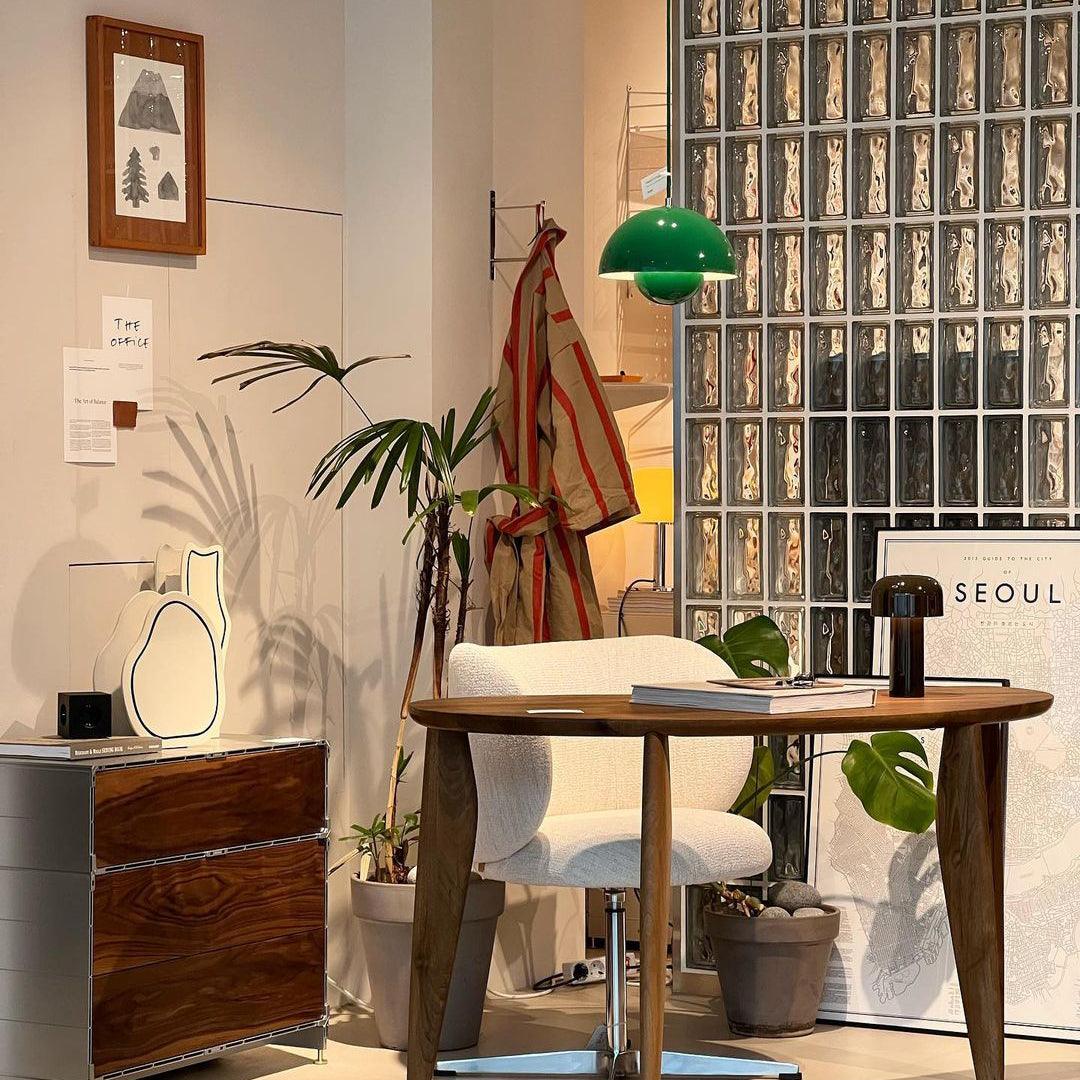 Dome Shade Pendant Light With Floating Globe Diffuser