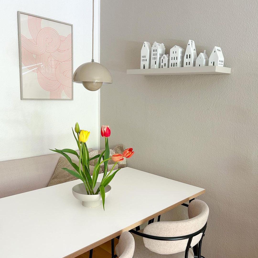 Dome Shade Pendant Light With Floating Globe Diffuser