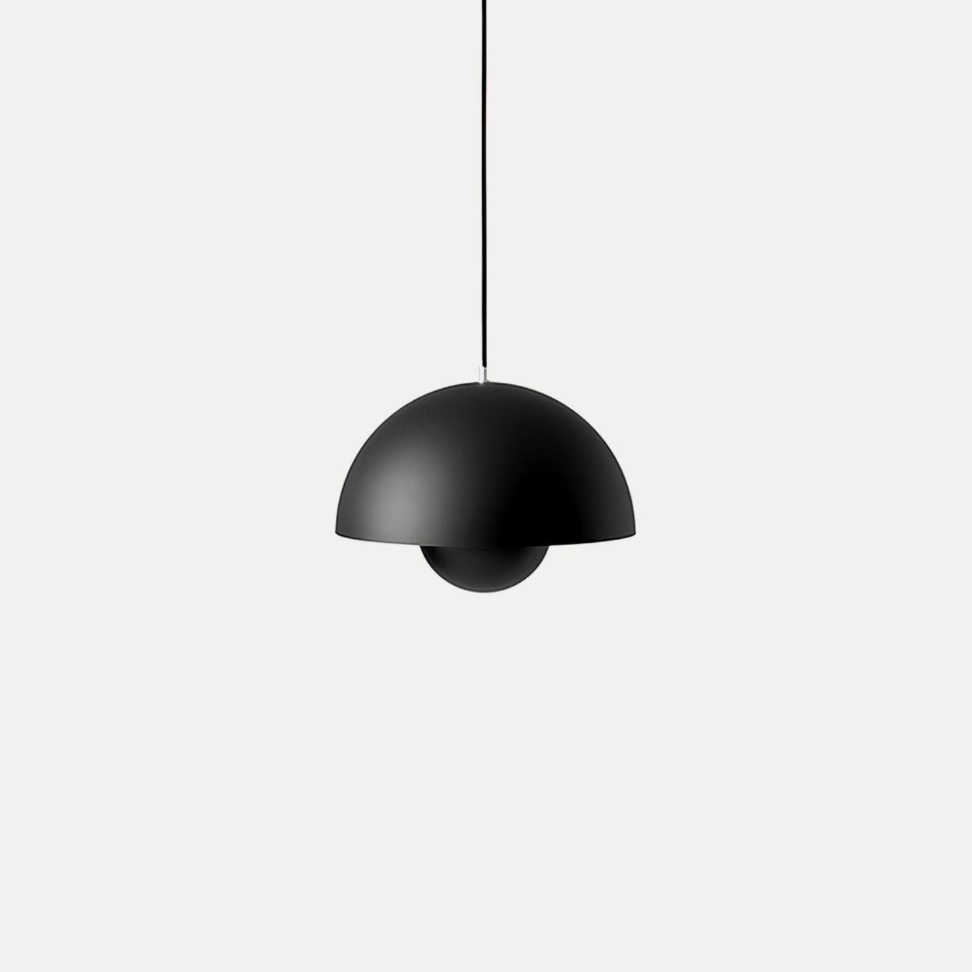 Dome Shade Pendant Light With Floating Globe Diffuser