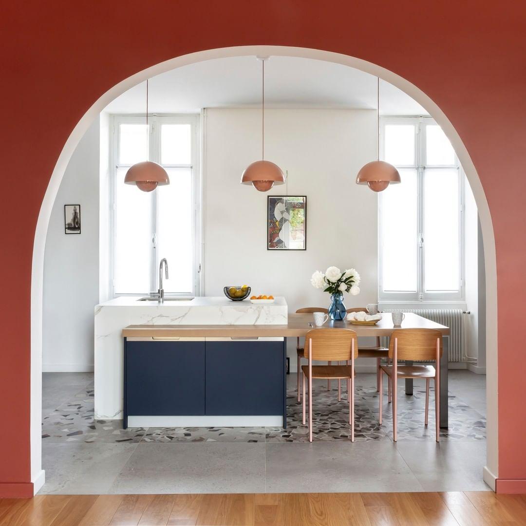 Dome Shade Pendant Light With Floating Globe Diffuser