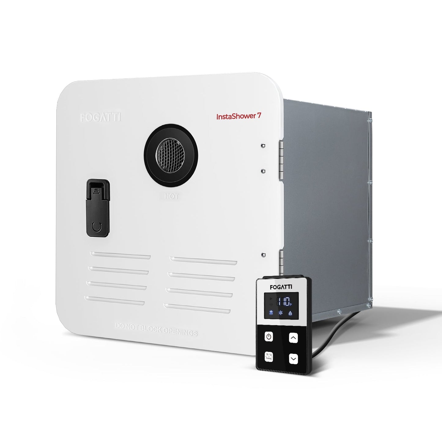 Fogatti InstaShower 7, 48,000 BTU RV Tankless Water Heater with Door