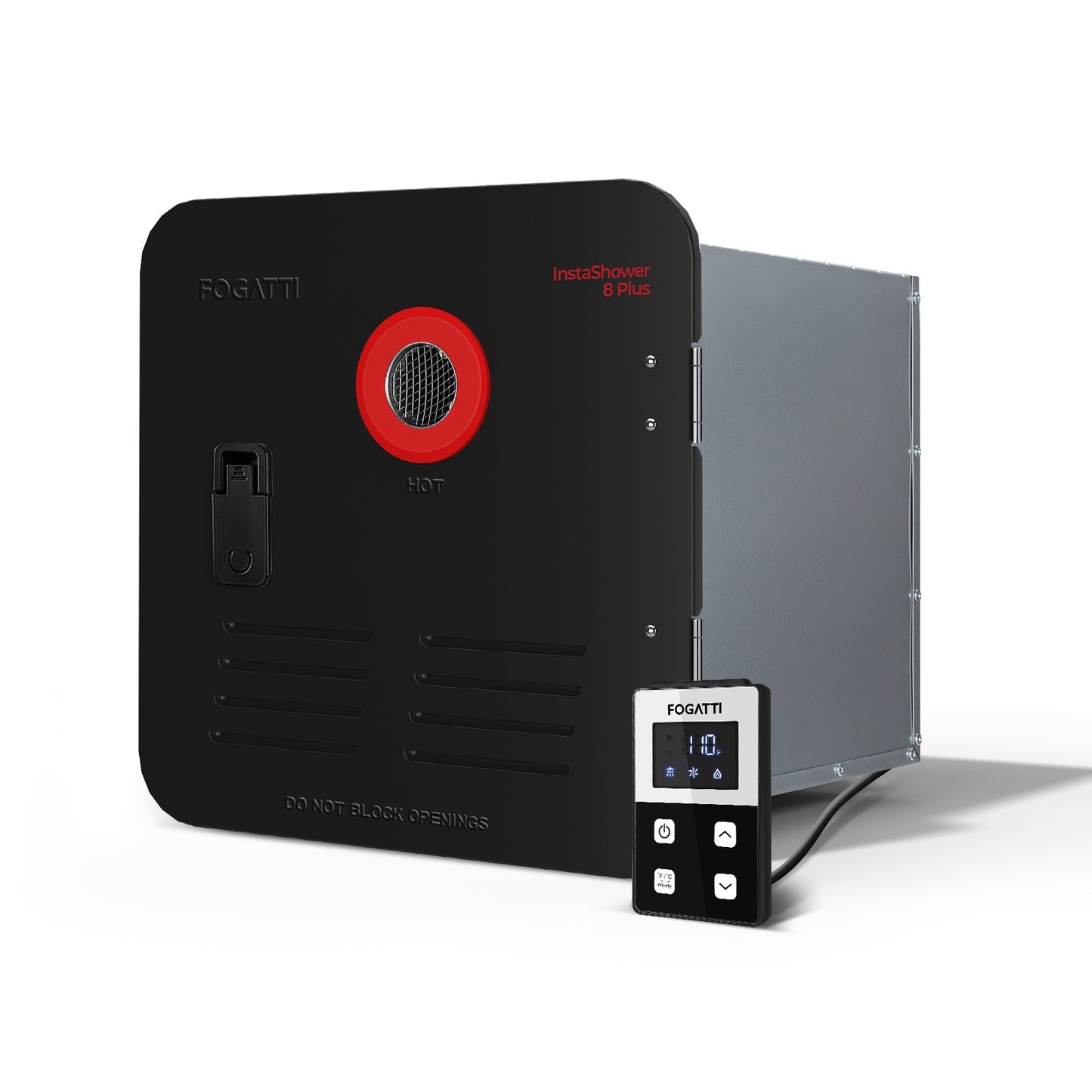 Fogatti InstaShower 8 Plus, 55,000 BTU RV Tankless Water Heater with Door