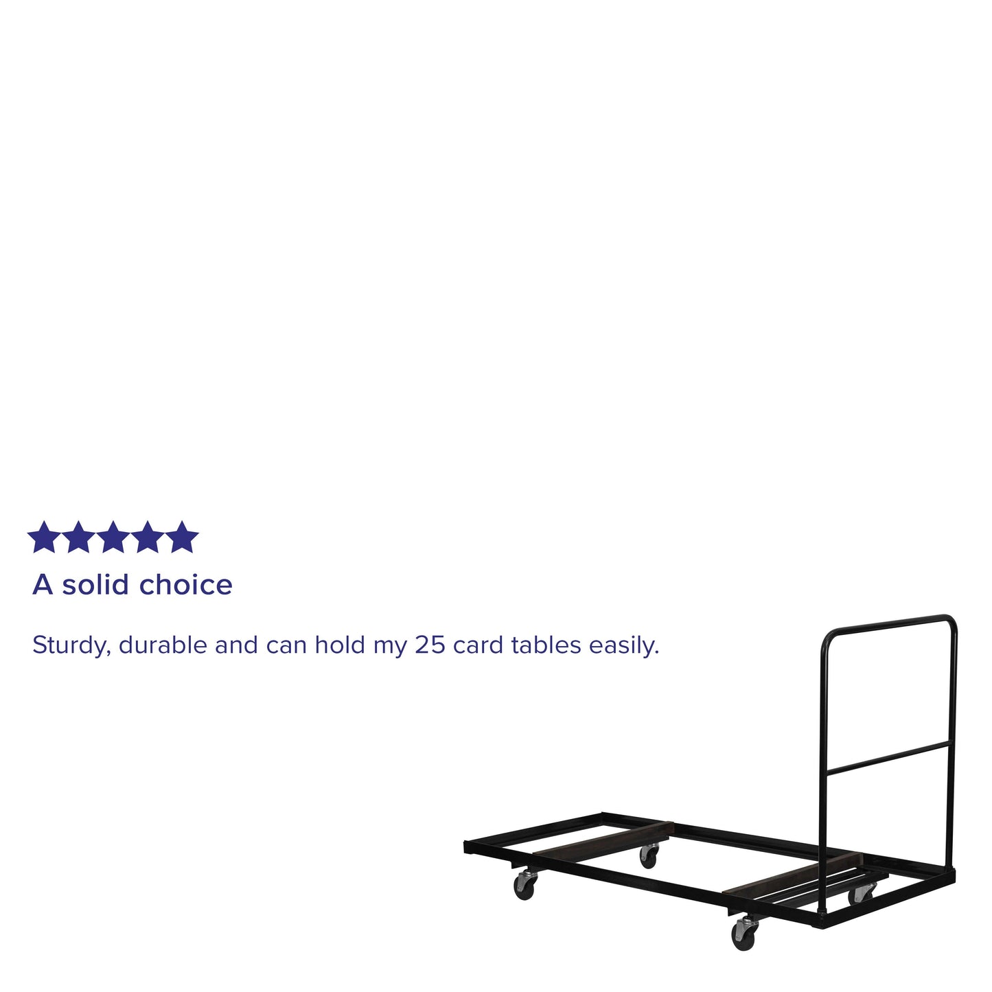 Folding Table Dolly for 30''W x 72''D Rectangular Folding Tables