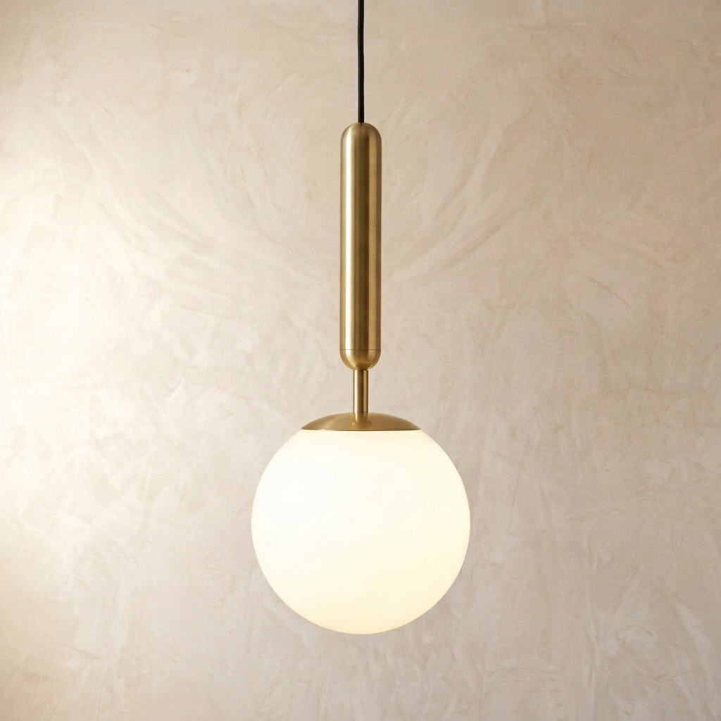 Pendant Light Frosted Globe Soft Diffused Illumination