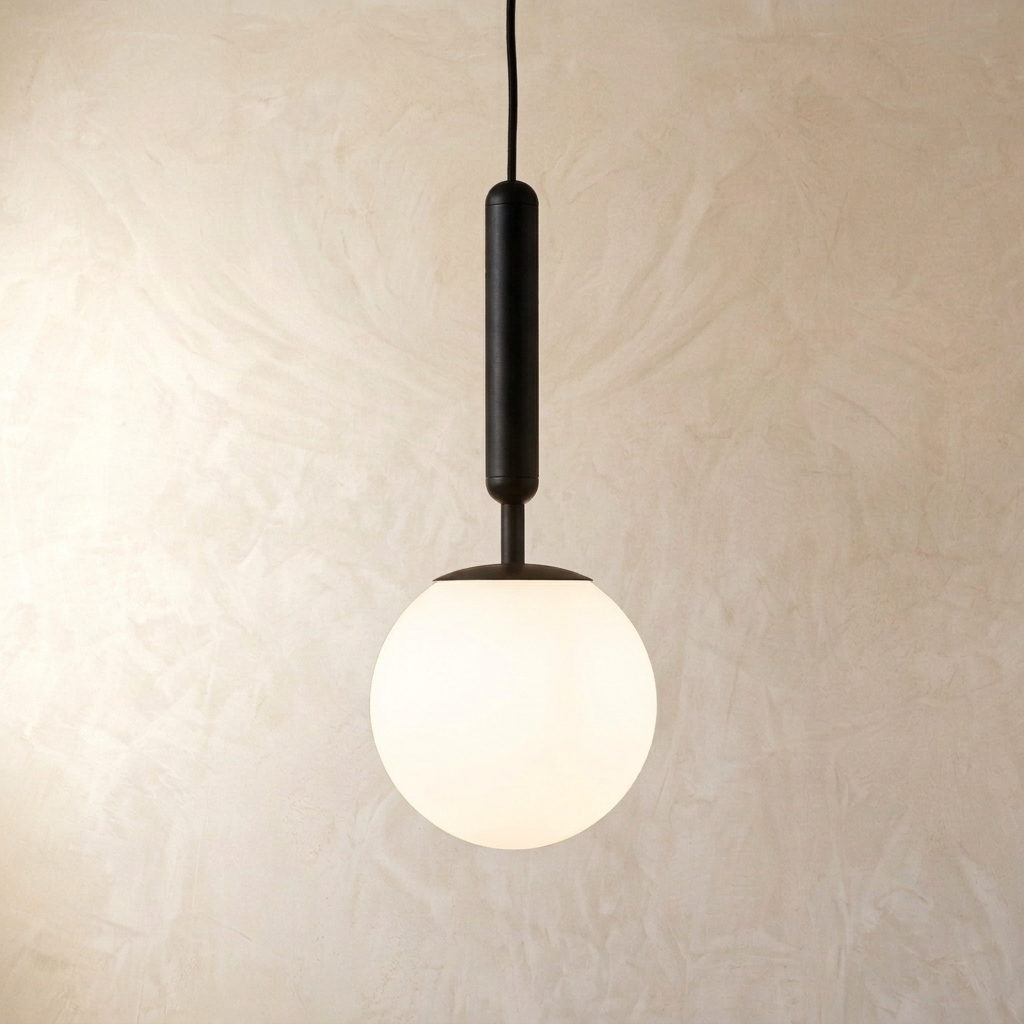 Pendant Light Frosted Globe Soft Diffused Illumination