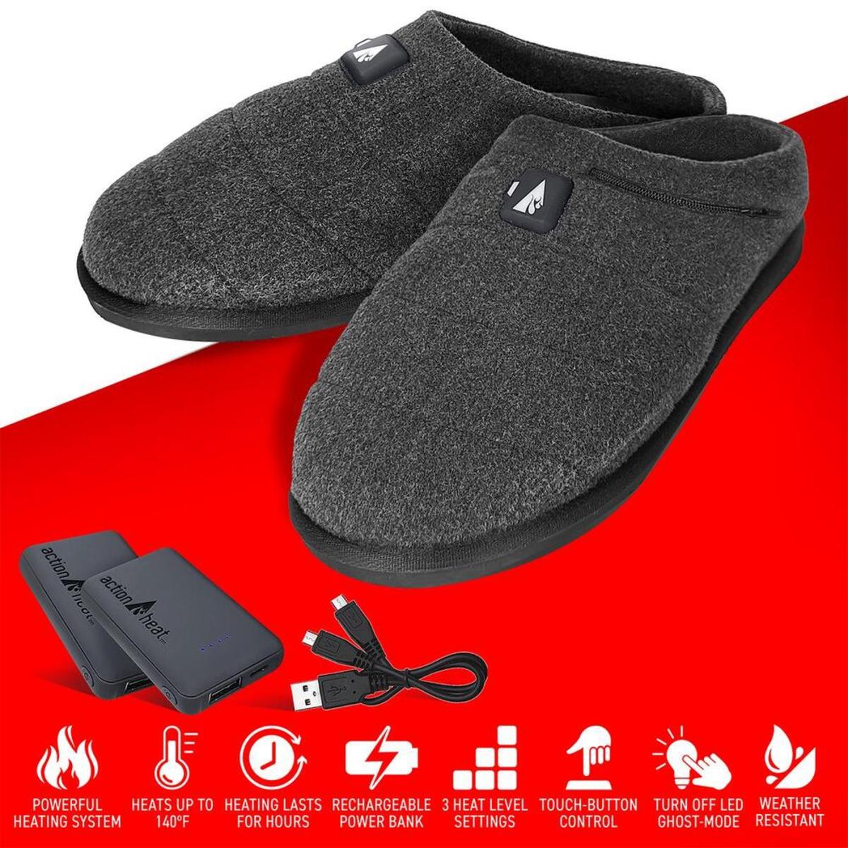 Open Box ActionHeat 5V Battery Heated Slippers