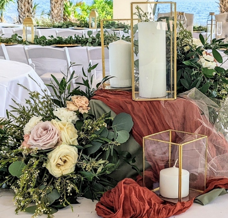 Gold Frame Square Glass Lanterns- 3 sizes