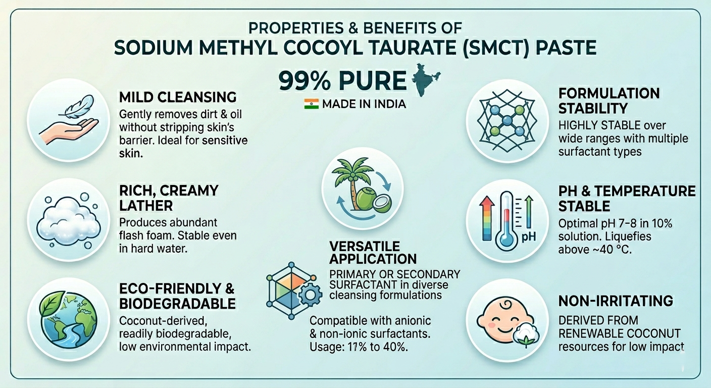 Sodium Methyl Cocoyl Taurate /SMCT Paste