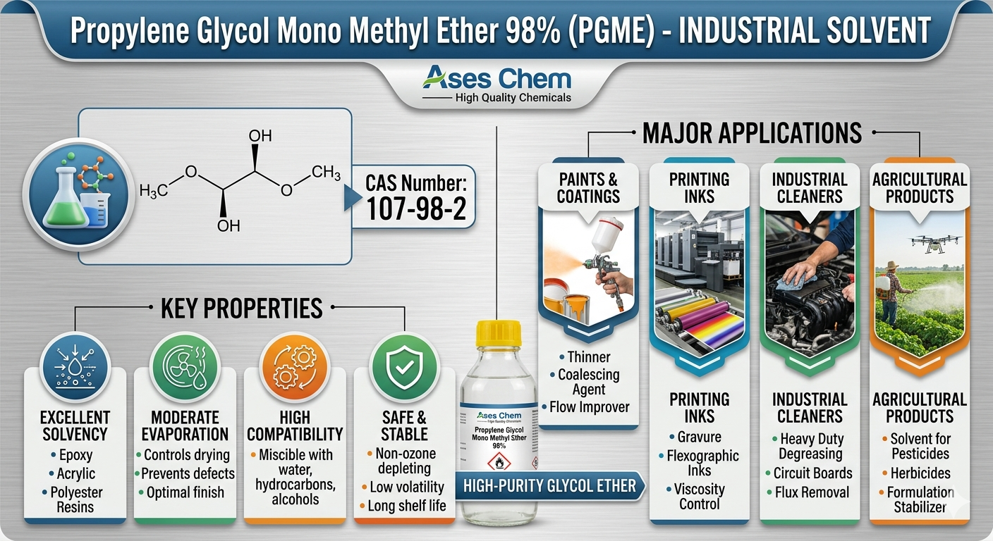 Propylene Glycol Mono Methyl Ether 98%