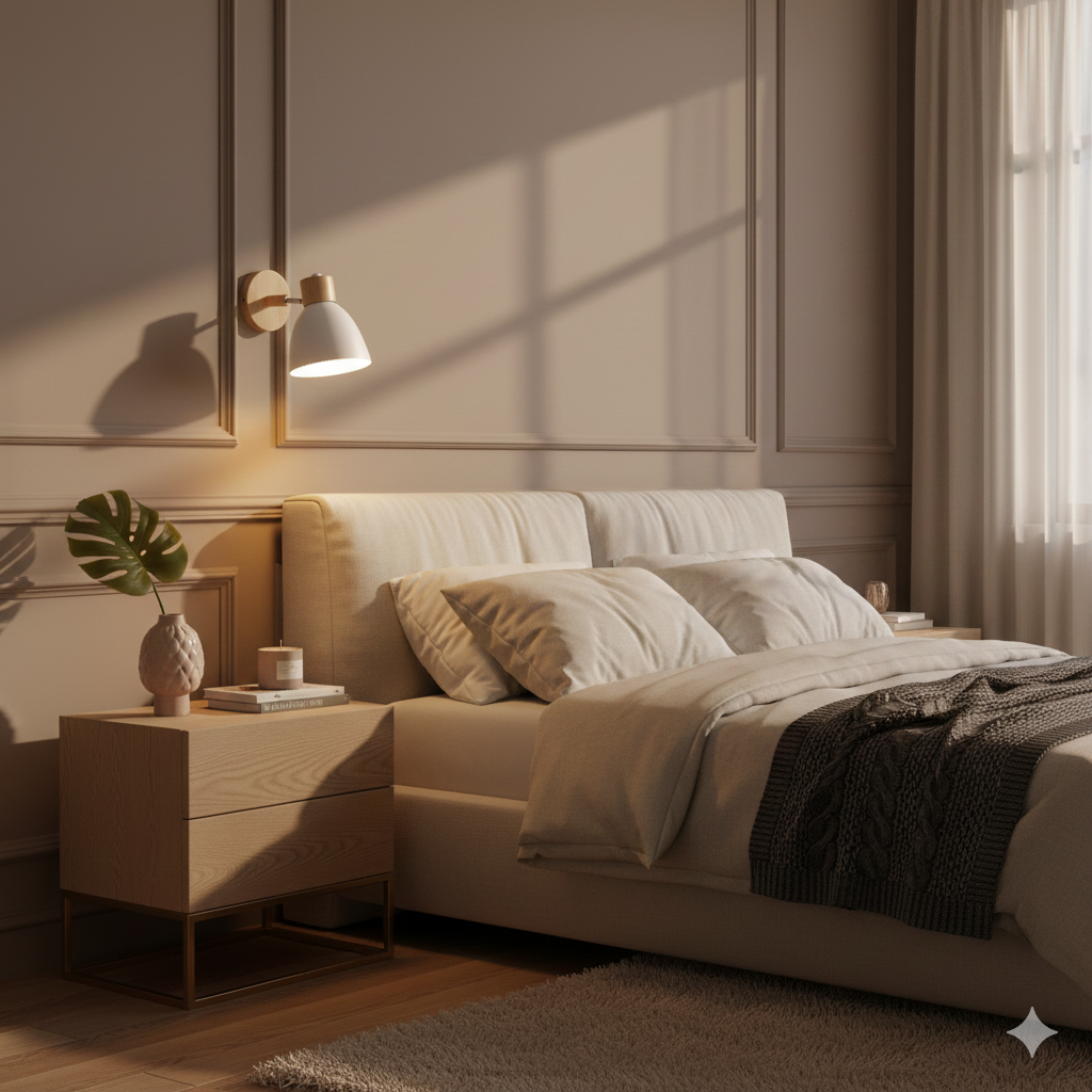 Minimalist Wooden Cone Wall Sconce LED Light With Conical Shade