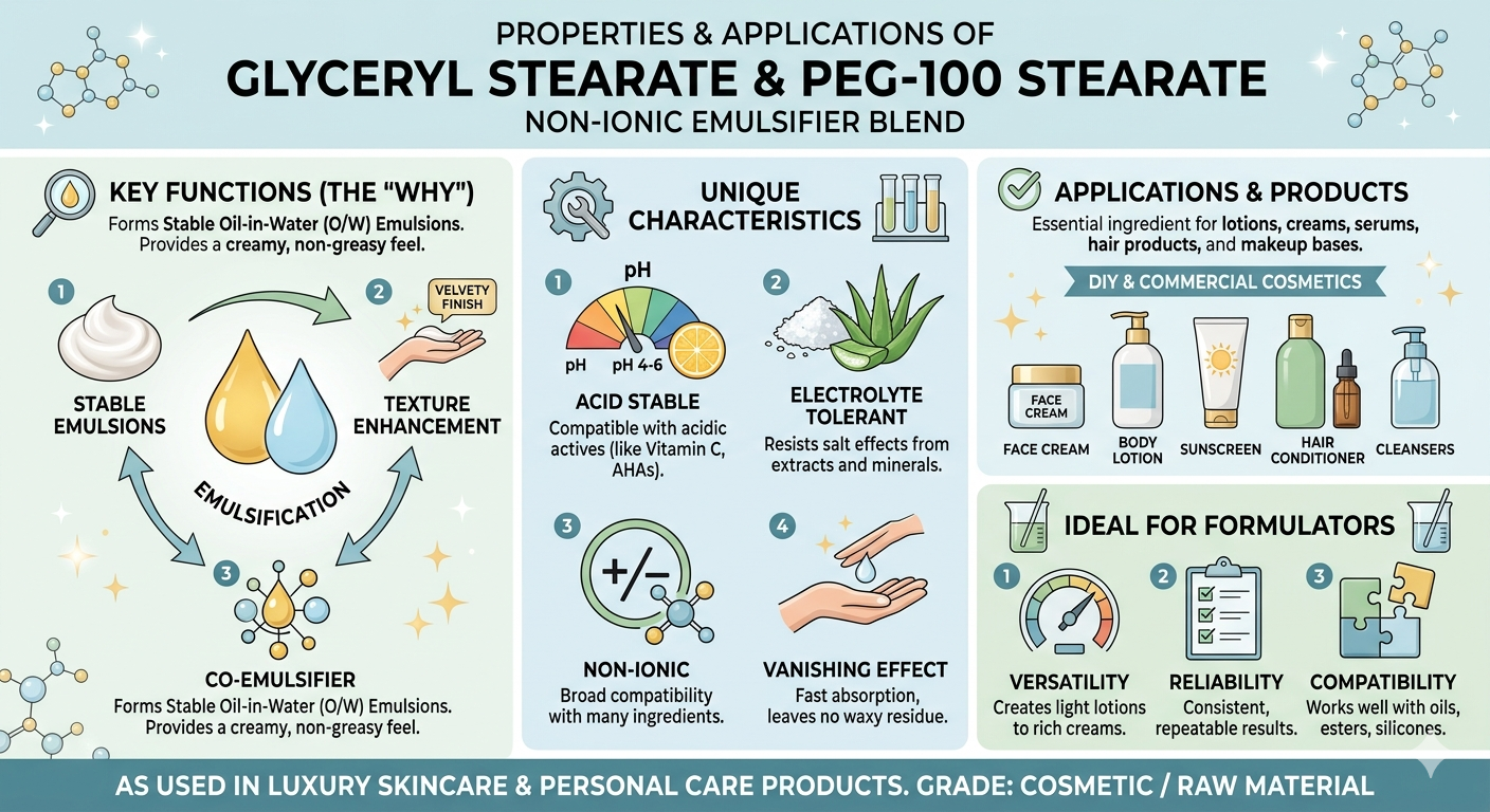 Lotionpro/Glyceryl Stearate & PEG 100 Stearate/Arlacel 165 Substitute