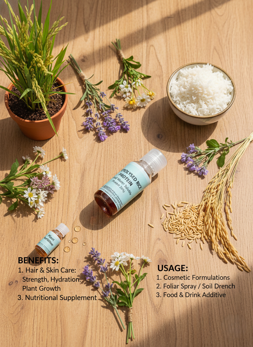 Hydrolysed Rice Protein Liquid Water Soluble (Protein 20%)