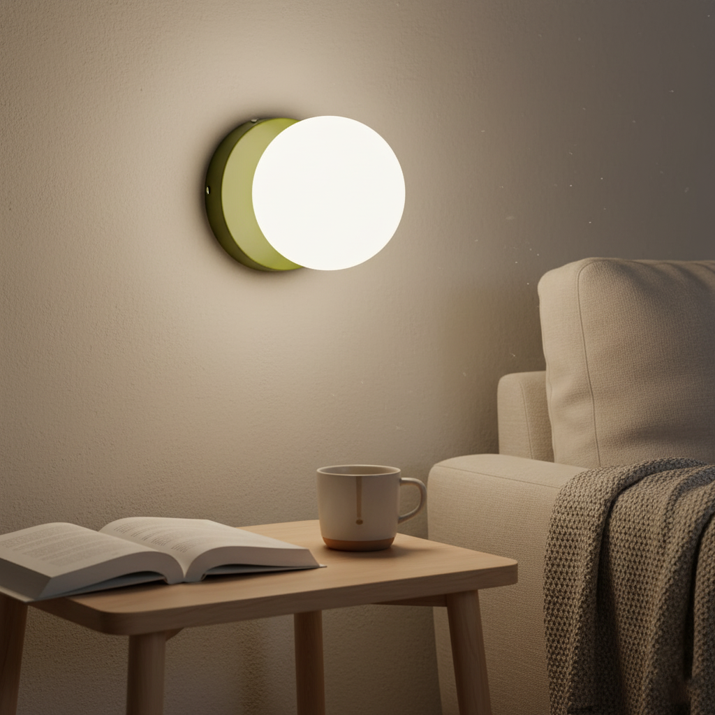 Nordic Round Glass Wall Light LED Light With Globe Shade