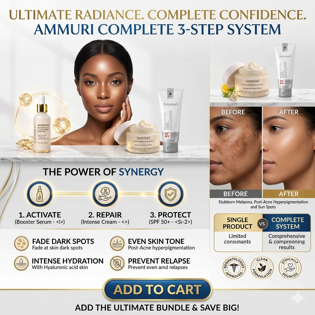 Dark Spot & Glow Routine Bundle — Exosome Serum, Brightening Cream & SPF50