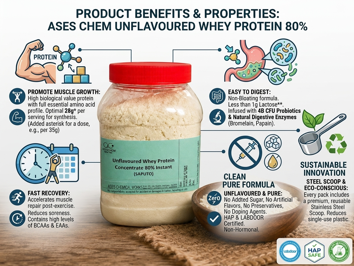 Unflavoured Pure Whey Protein Concentrate 80% Instant SAPUTO
