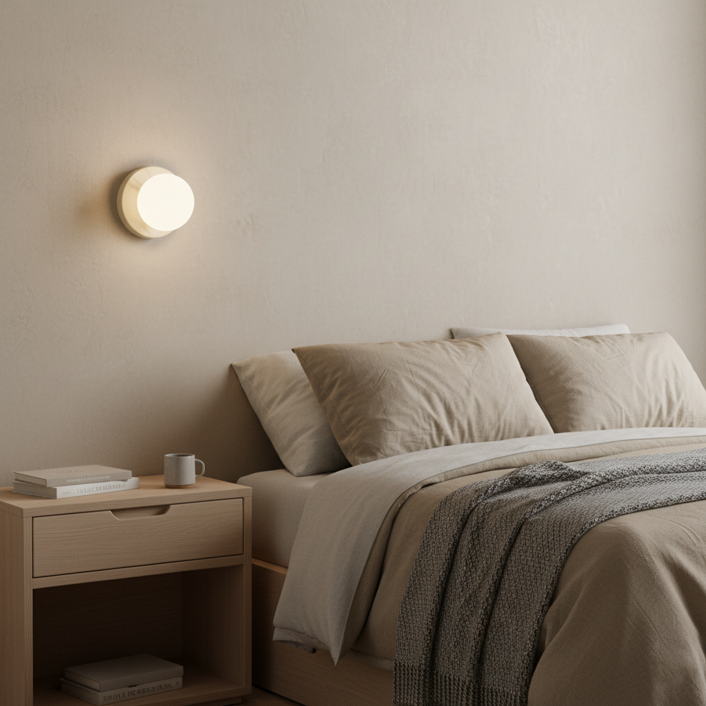 Nordic Round Glass Wall Light LED Light With Globe Shade