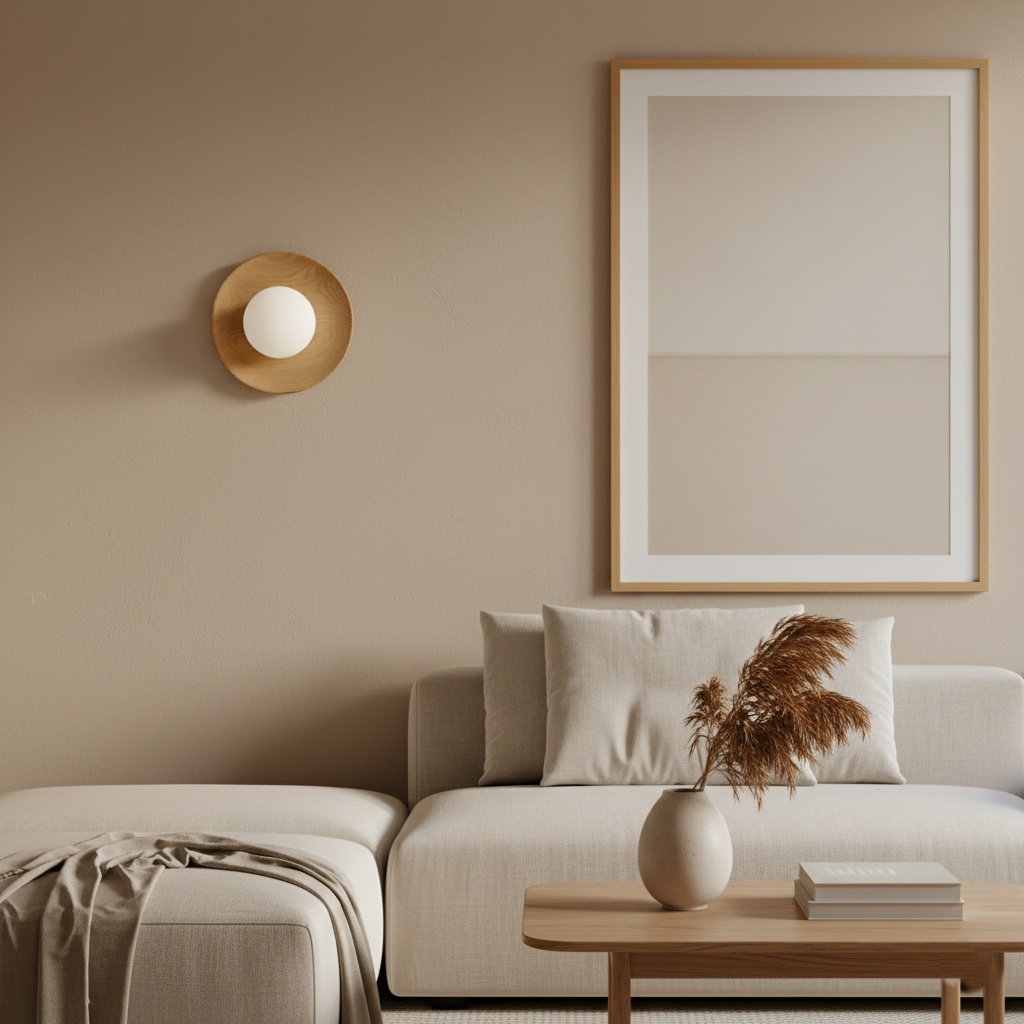Nordic Natural Wood Wall Light LED Light With Globe Shade