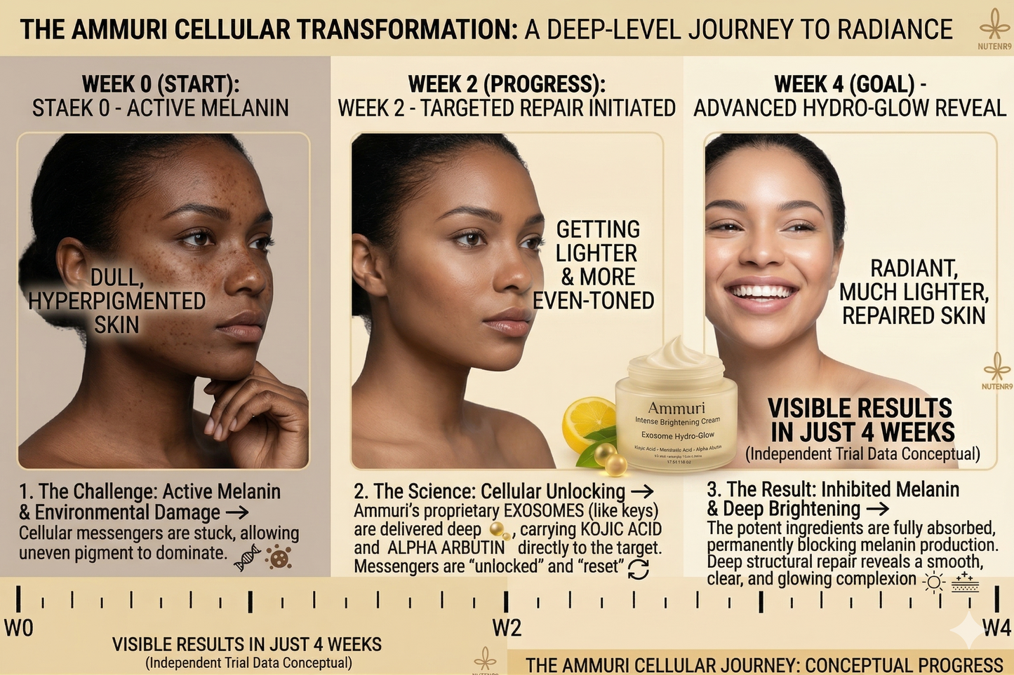 Ammuri Intense Brightening Exosome Hydro-Glow Cream - Dark Spot Corrector