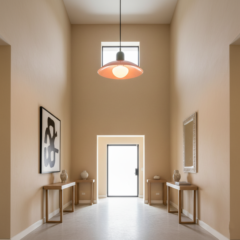 Bauhaus Minimalist Wrought Iron Pendant Light With Dome Shade