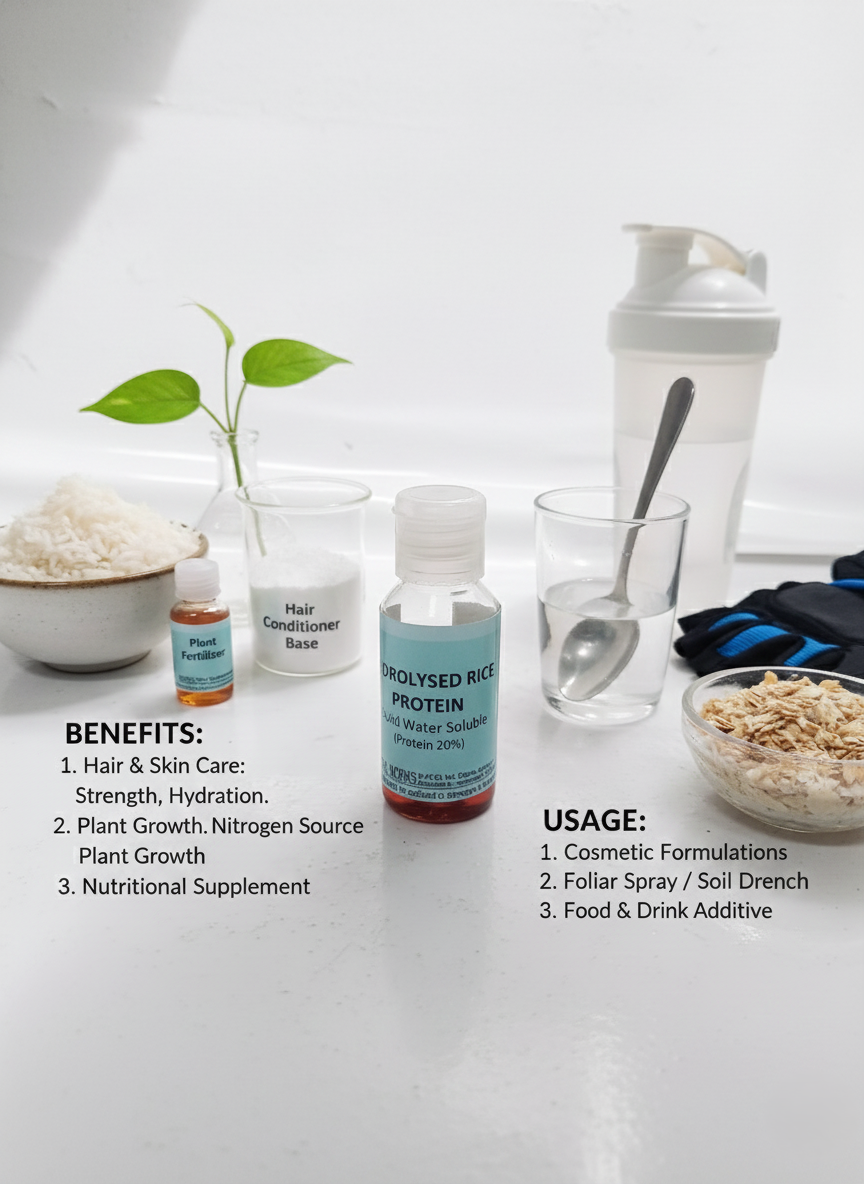 Hydrolysed Rice Protein Liquid Water Soluble (Protein 20%)